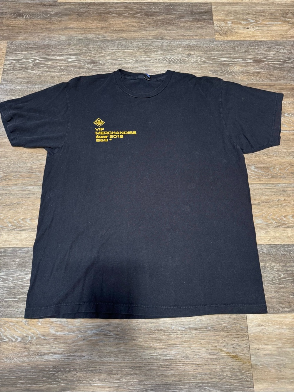 Post Malone VIP Tour Black Graphic Men's T-Shirt with Yellow Print